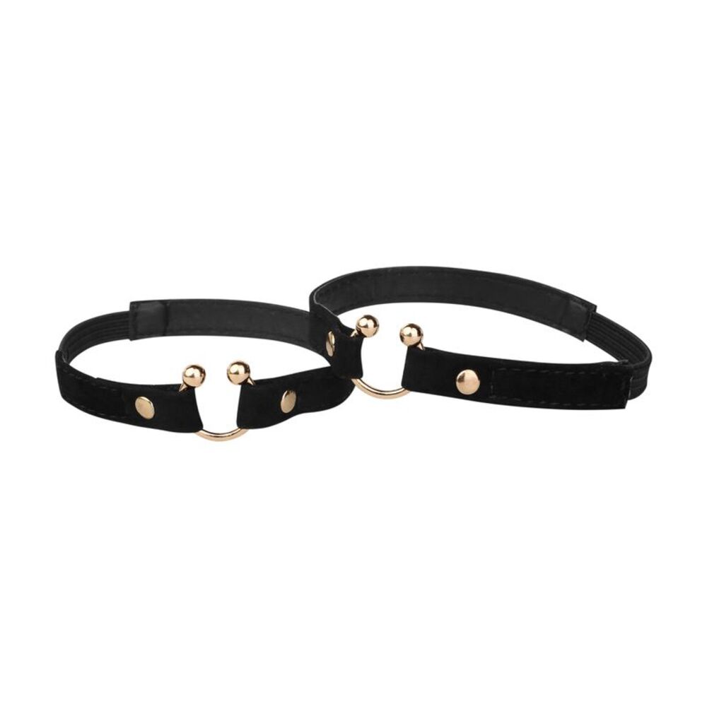 U Shape Shoe Lace Belt Shoe Ankle Detachable Elastic Heels Straps Matte Black